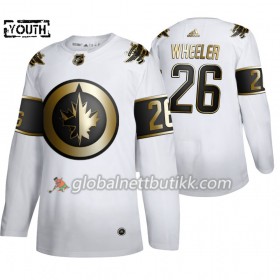 Winnipeg Jets Hockeydrakt Blake Wheeler 26 Adidas 2019-2020 Golden Edition Hvit Authentic - Barn